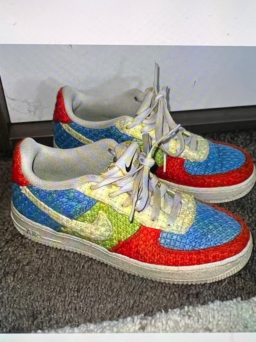 Nike air force 1hemp multi color shoes 6.5